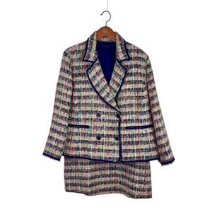 Talbots Multicolor Tweed Skirt Set